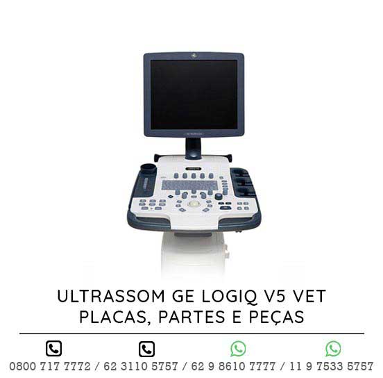 ULTRASSOM-GE-LOGIQ-V5-VET-PLACAS-PARTES-E-PECAS